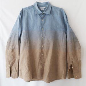 SOLD | J. Lindeberg Slim Linen Blend Ombre Shirt